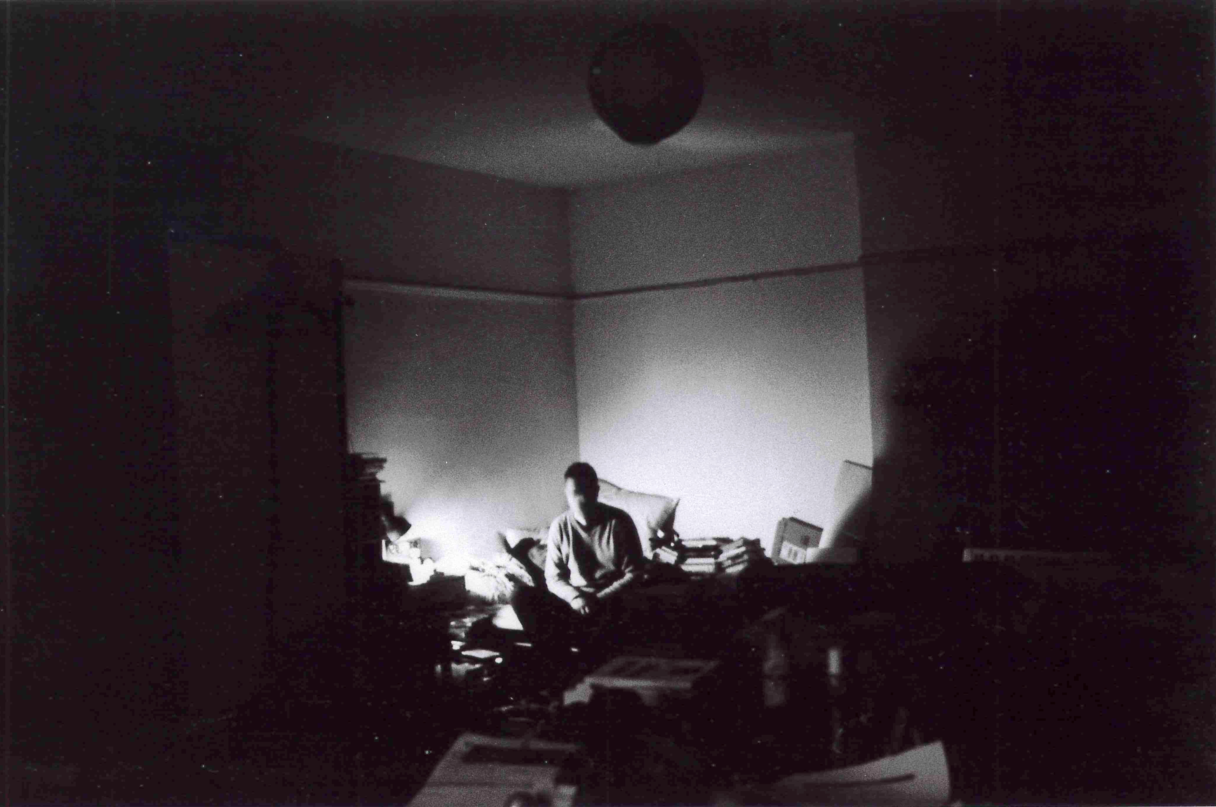 scan photo black and white long exposure self portrait